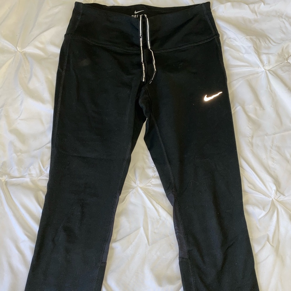 Nike cropped black leggings size ex small